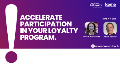 Komo Webinar Wednesday: Accelerate Participation in your Loyalty Program.